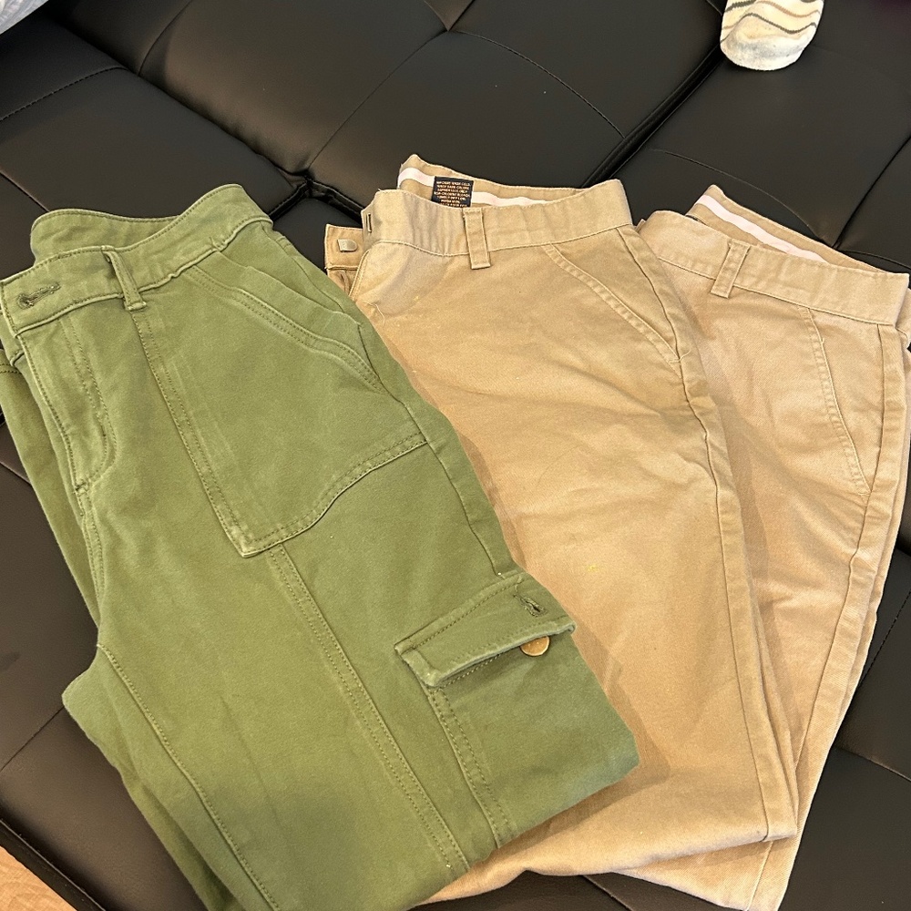 Girls School Uniform Khaki Pants – Size 18 - Size 10